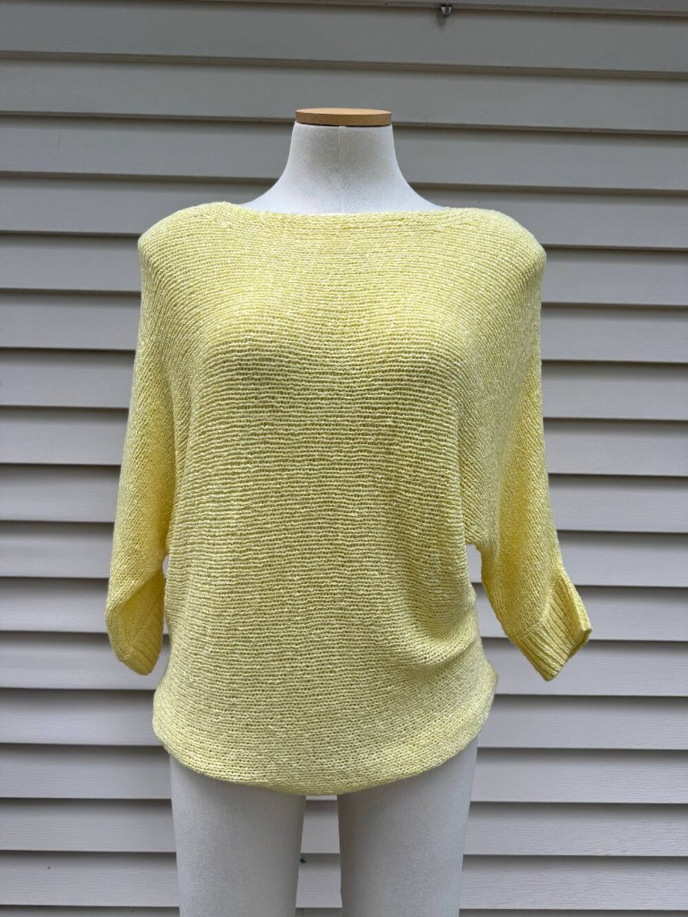 Reserved Yellow Knit Dolman Sleeve Sweater | S